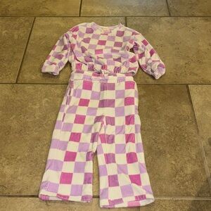 Jumping Beans Pink and White Checkered Kids Matching Set
